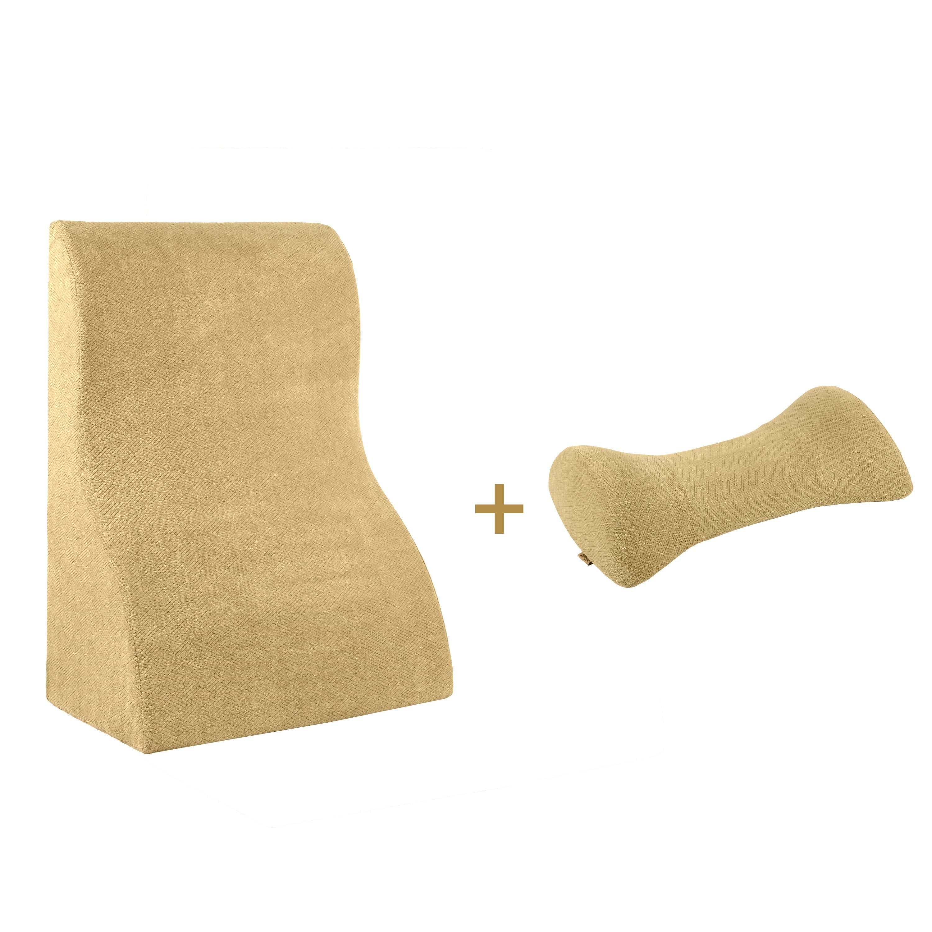 Memory Foam Wedge Pillow Leg Elevation Back Lumbar Support Cushions Support  Pillow For Reading, Playing Computer Games